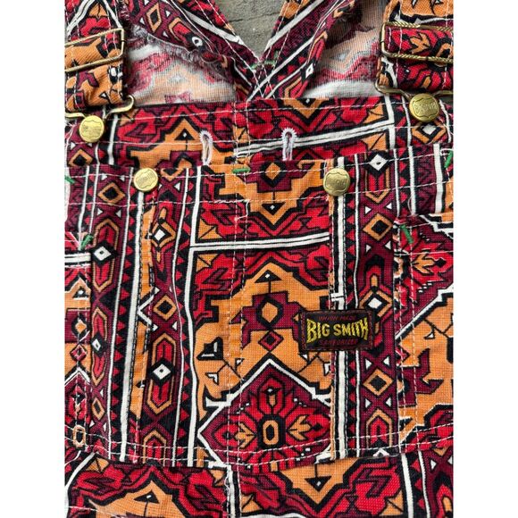 Big Smith Overalls Womens 1960's 34x30 Vintage Aztec Pockets Relaxed Fit VTG - Picture 3 of 14